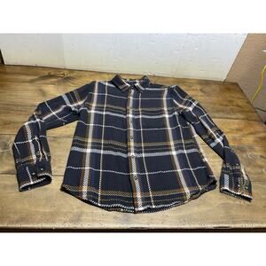 Corridor NYC Shirt Mens Medium Acid Plaid Button Up Long Sleeve Casual Woven